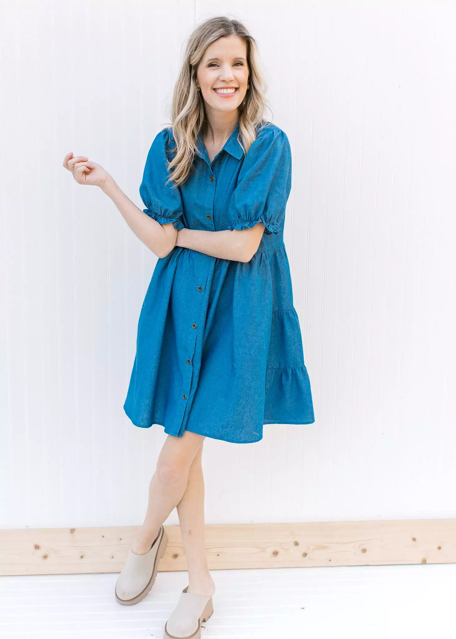 Chambray Charm Dress