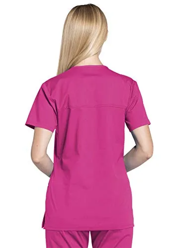 Cherokee WW655 Workwear Professionals Women's Mock Wrap Solid Scrub Top