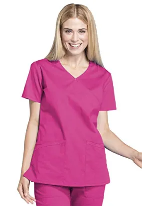 Cherokee WW655 Workwear Professionals Women's Mock Wrap Solid Scrub Top