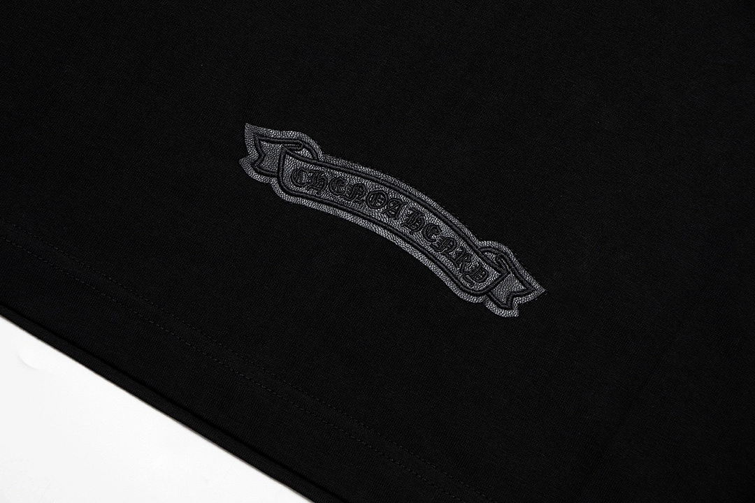 Chrome Hearts embroidered horseshoe logo metal accessories short-sleeved T-shirt Black 4.2