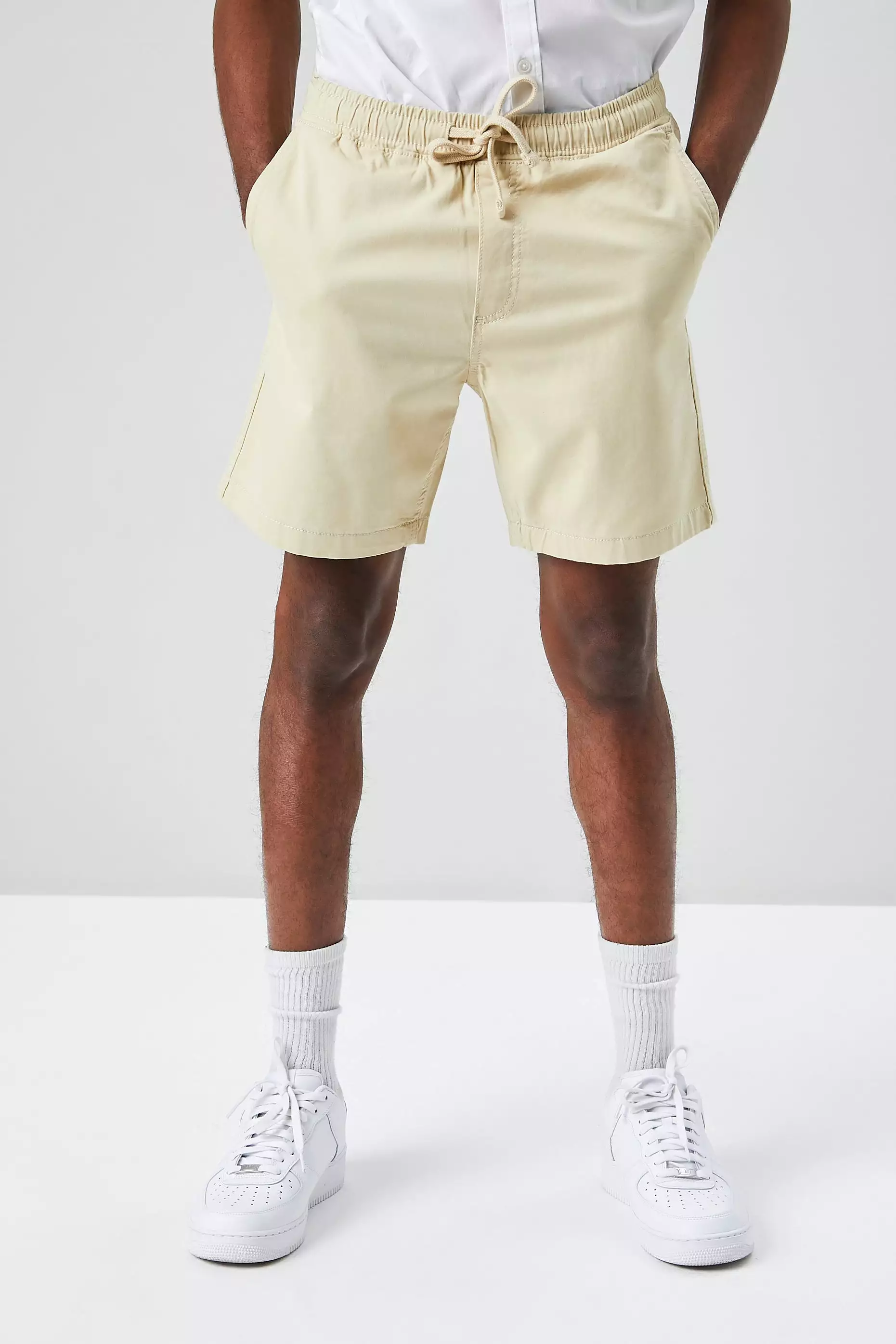 Cotton-Blend Drawstring Shorts