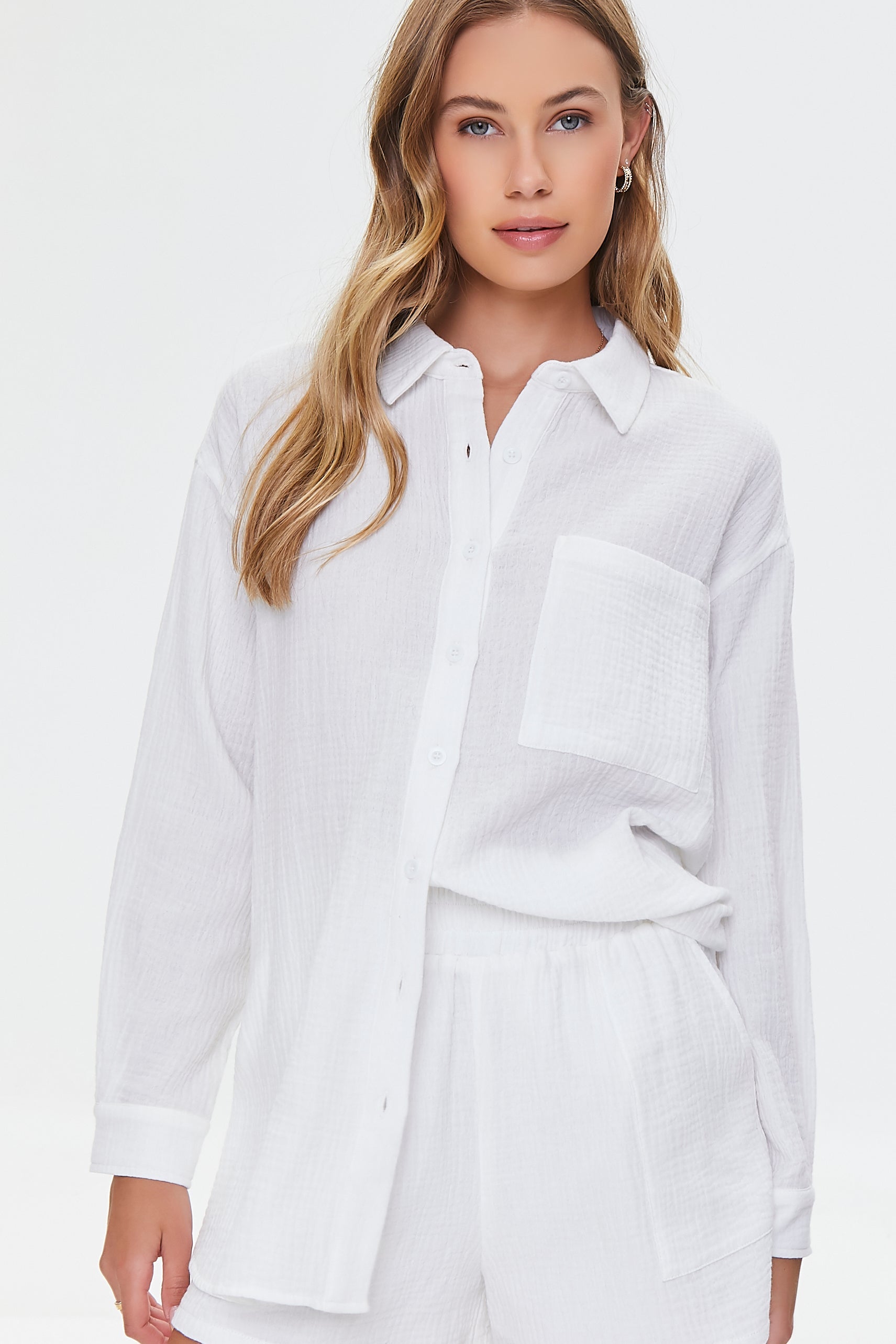 Cotton Poplin Shirt & Shorts Set