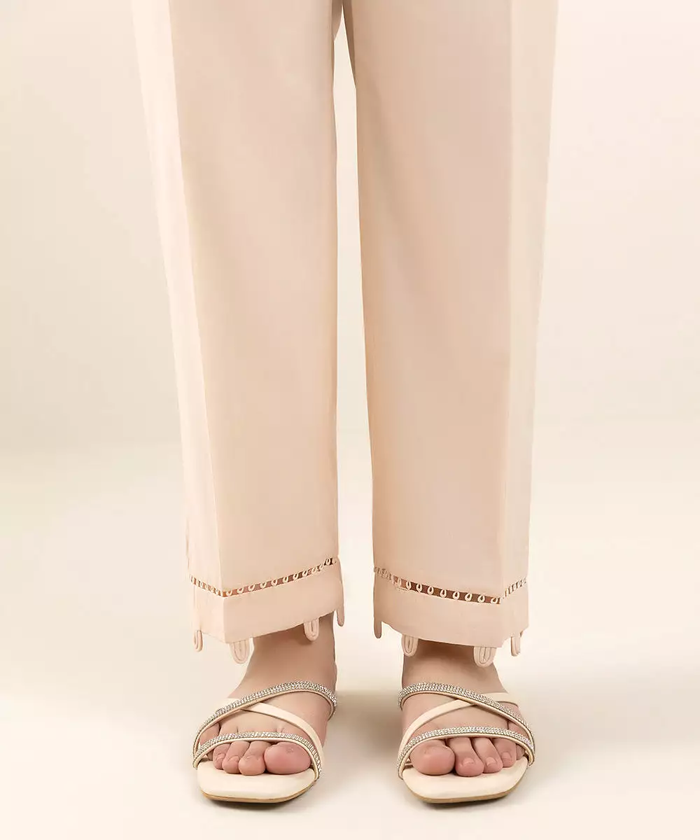 Cotton Straight Pants