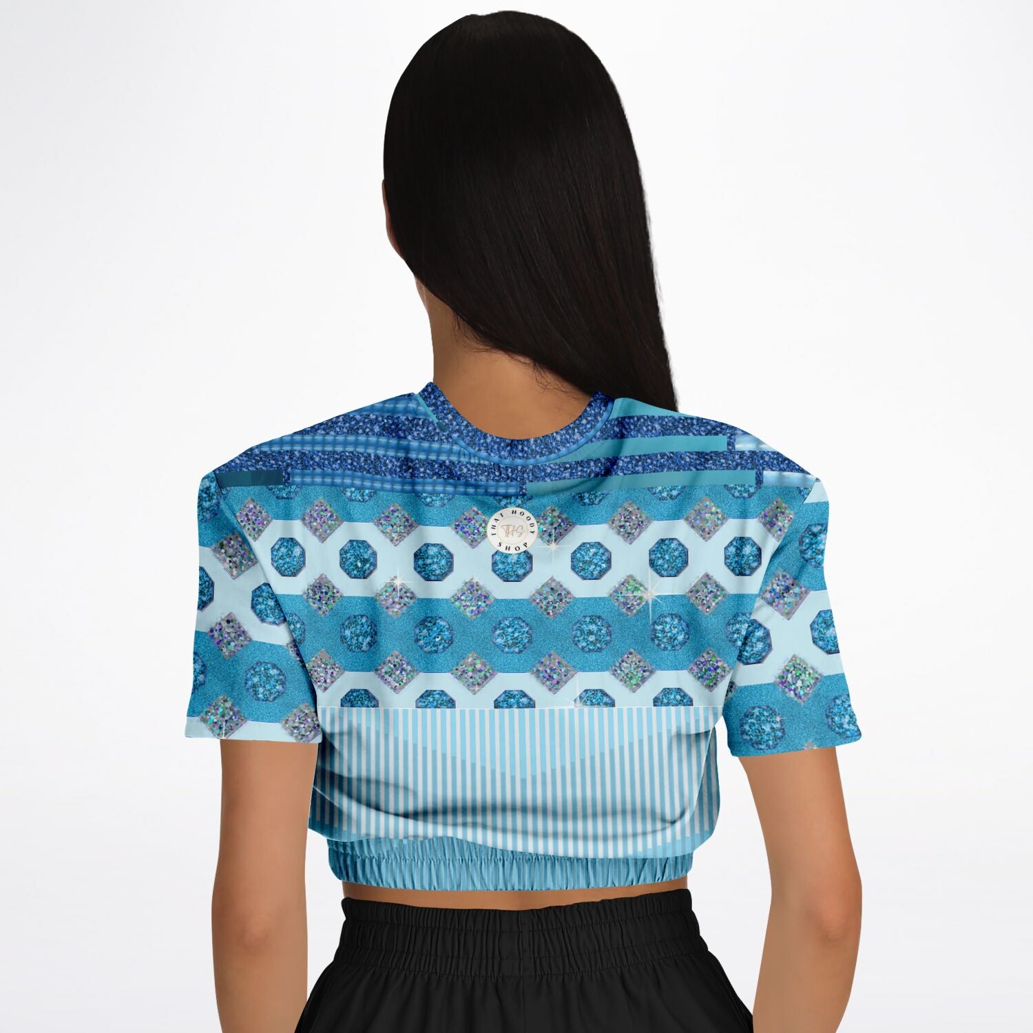 Cte d'Azur Short Sleeve Cropped Eco-Poly Sweater