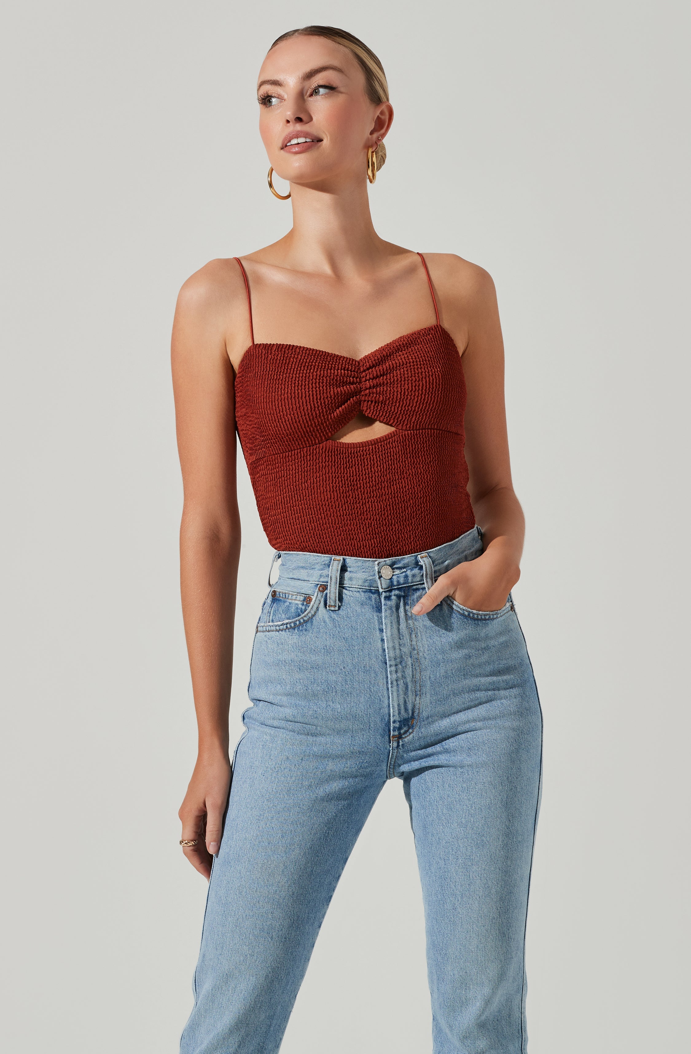 Cut Out Sweetheart Bodysuit