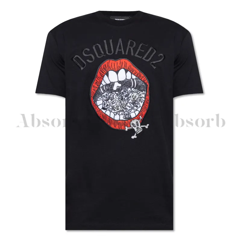 D SQUARED2  |Crew Neck Street Style Cotton Short Sleeves Logo Luxury