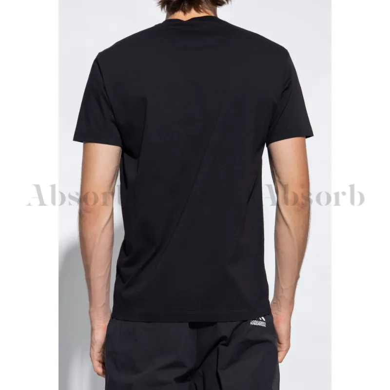 D SQUARED2  |Crew Neck Street Style Cotton Short Sleeves Logo Luxury