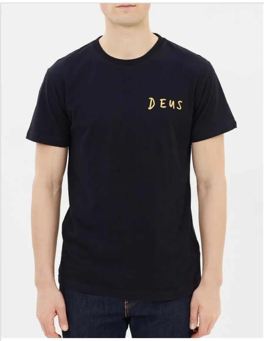 Deus Ex Machina  |Crew Neck Street Style Plain Cotton Short Sleeves Logo