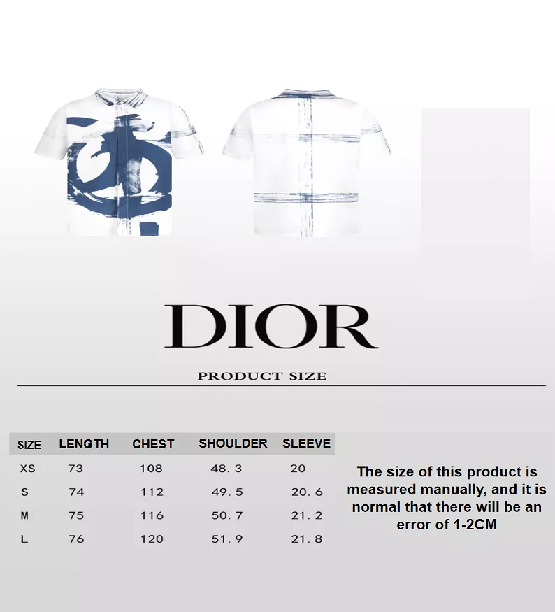 Dior 24ss ink style print design short-sleeved T-shirt 4.2