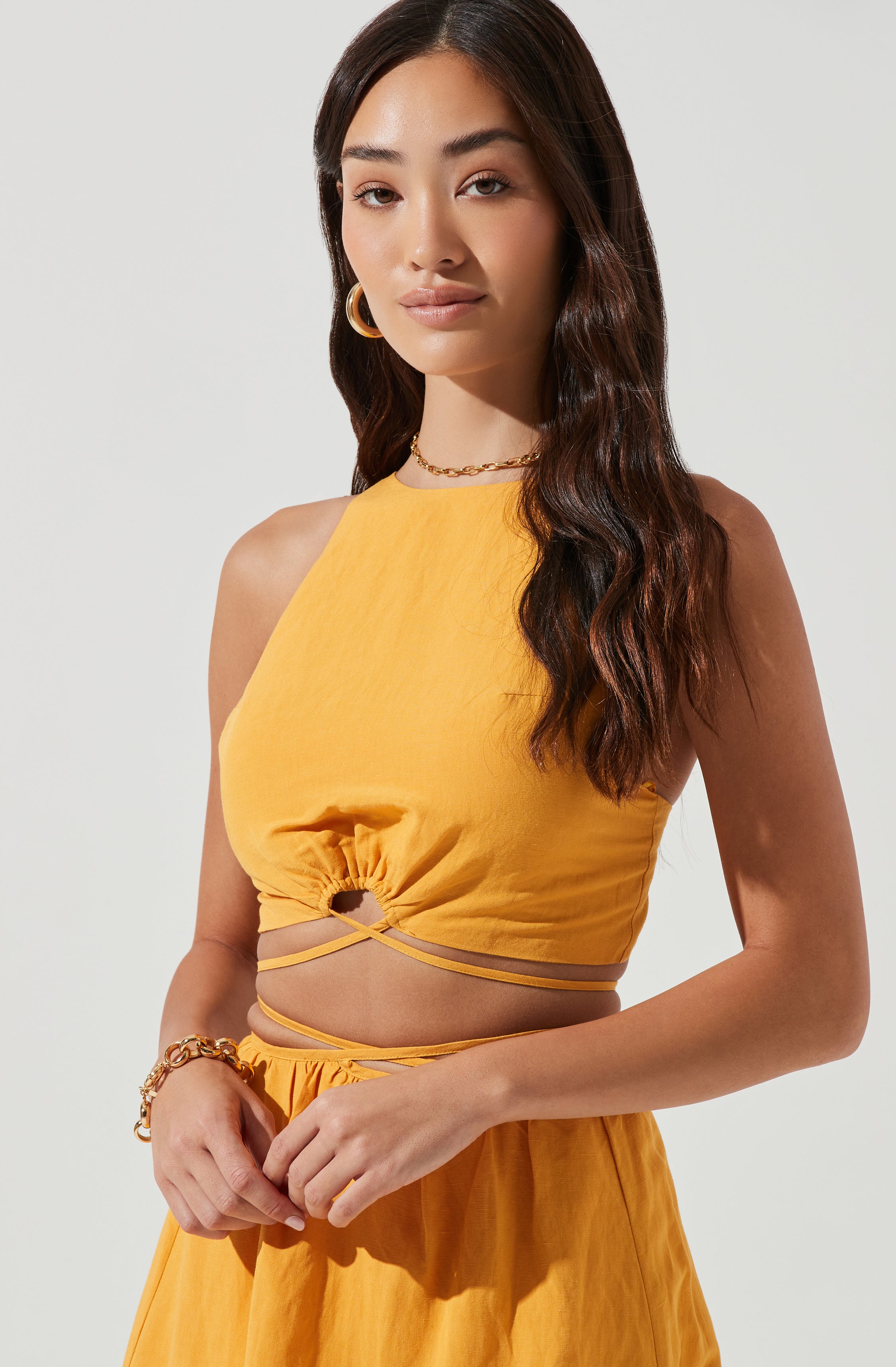 Divine Tie Waist Crop Top