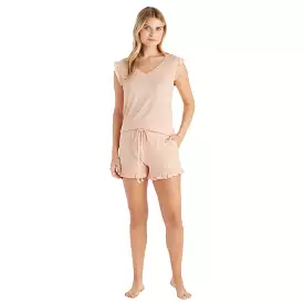 Dream Ruffle Top and Shorts Set Softies- Apricot