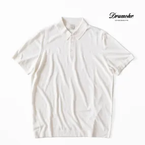 Drumohr  |Plain Cotton Short Sleeves Polos