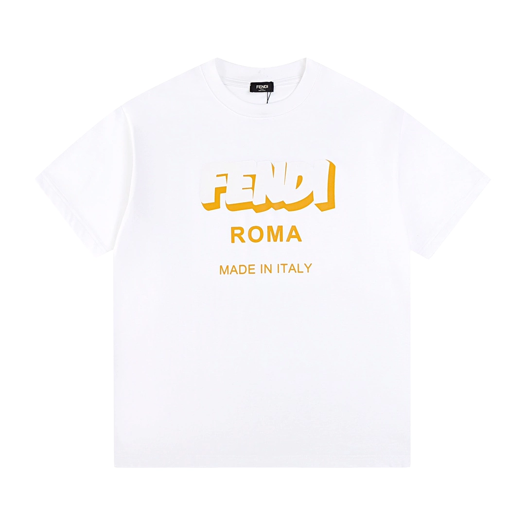 Fendi 24SS 3D printed letter logo short-sleeved T-shirt White 3.6