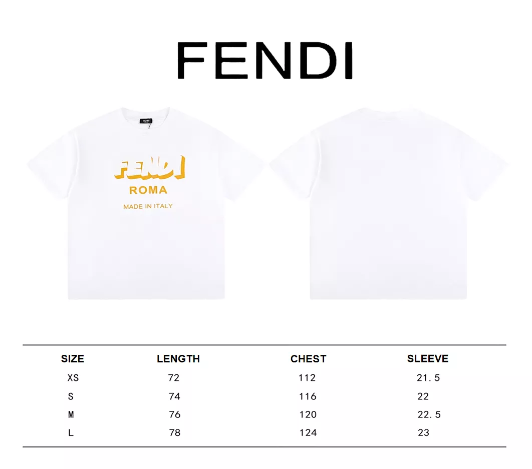 Fendi 24SS 3D printed letter logo short-sleeved T-shirt White 3.6