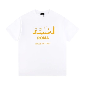 Fendi 24SS 3D printed letter logo short-sleeved T-shirt White 3.6