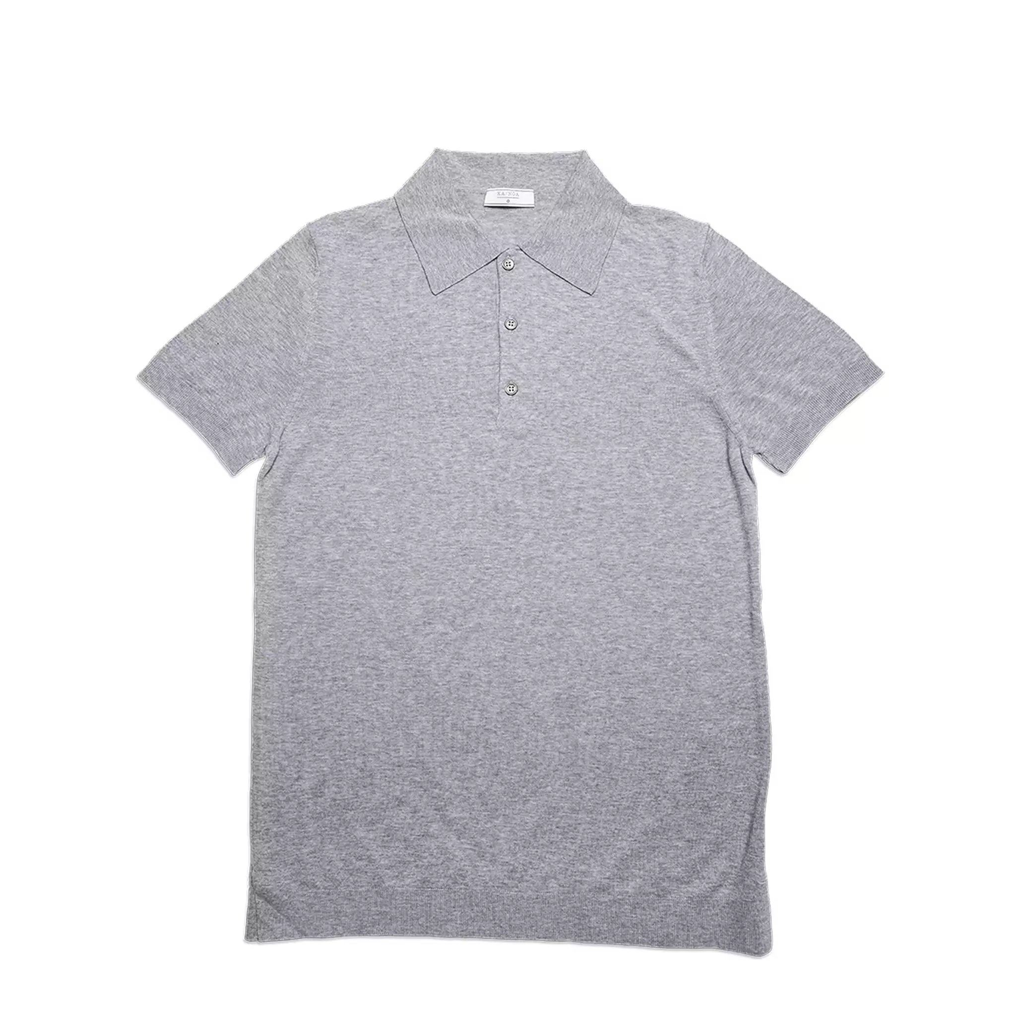 Florent short-sleeved knitted t-shirt in compact Egyptian cotton