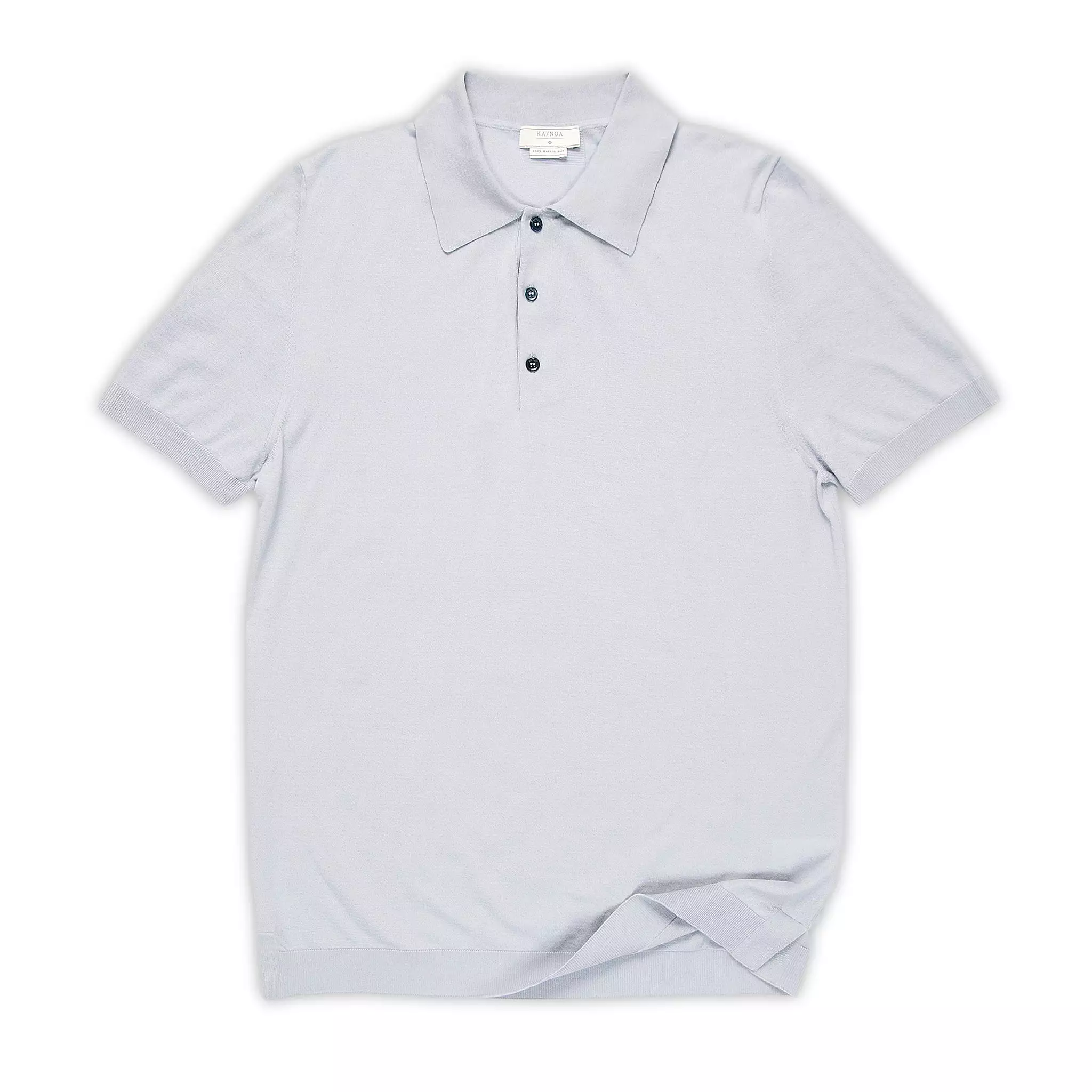 Florent short-sleeved knitted t-shirt in compact Egyptian cotton