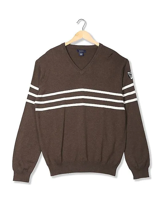 Gant Striped V-Neck Sweater