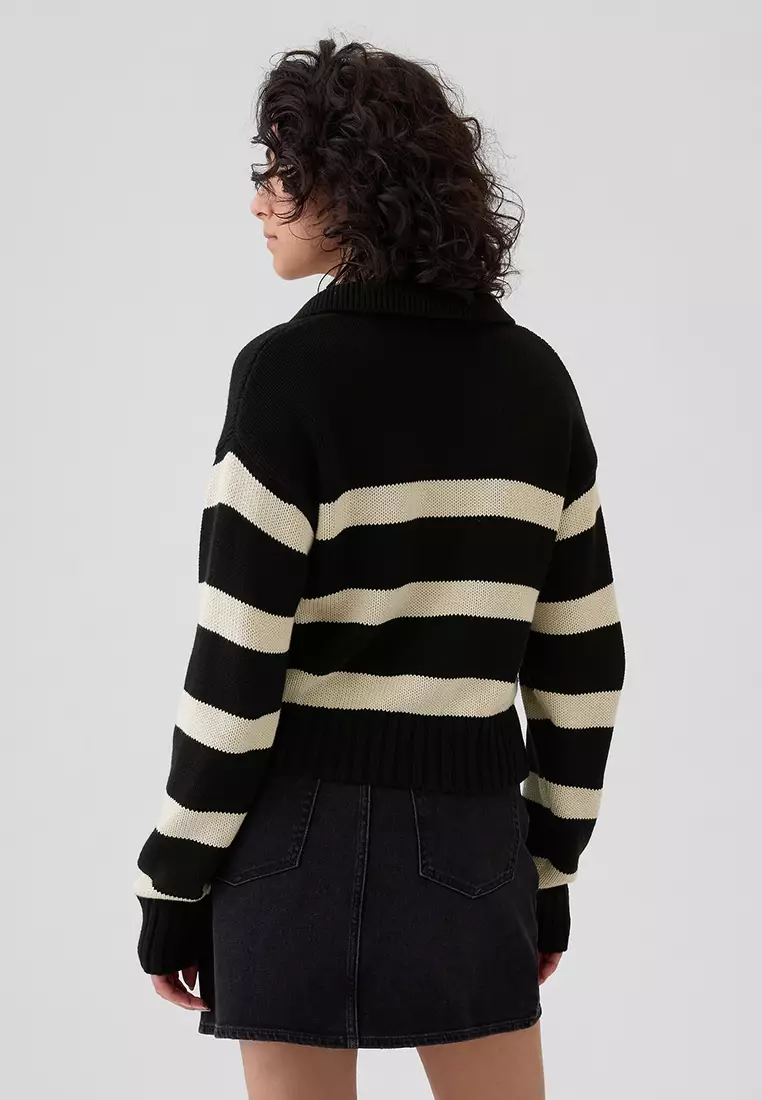 GAP Striped Collared Sweater