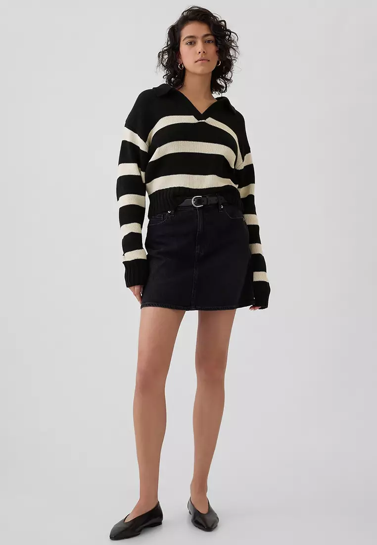 GAP Striped Collared Sweater