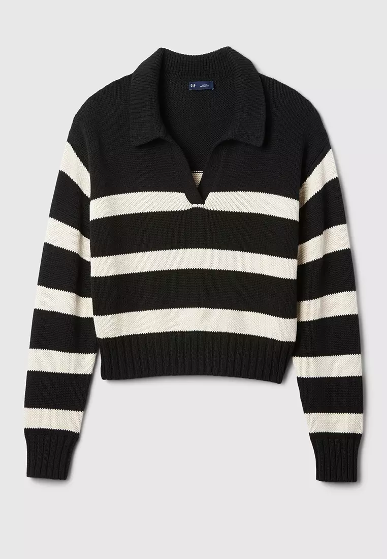 GAP Striped Collared Sweater