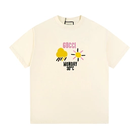 Gucci 24SS embroidered weather forecast short-sleeved T-shirt Off-White 3.6