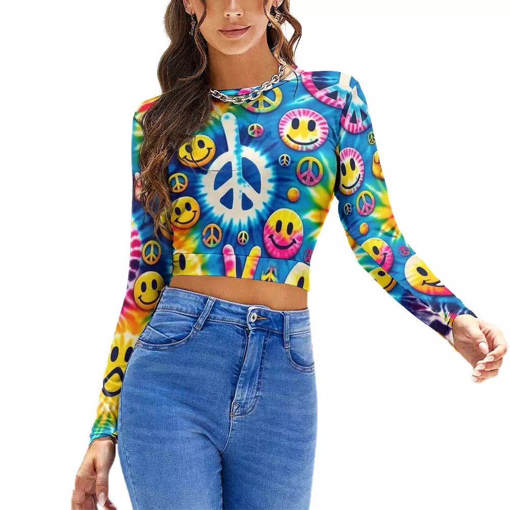 Harmony Long Sleeve Backless Rave T-shirt