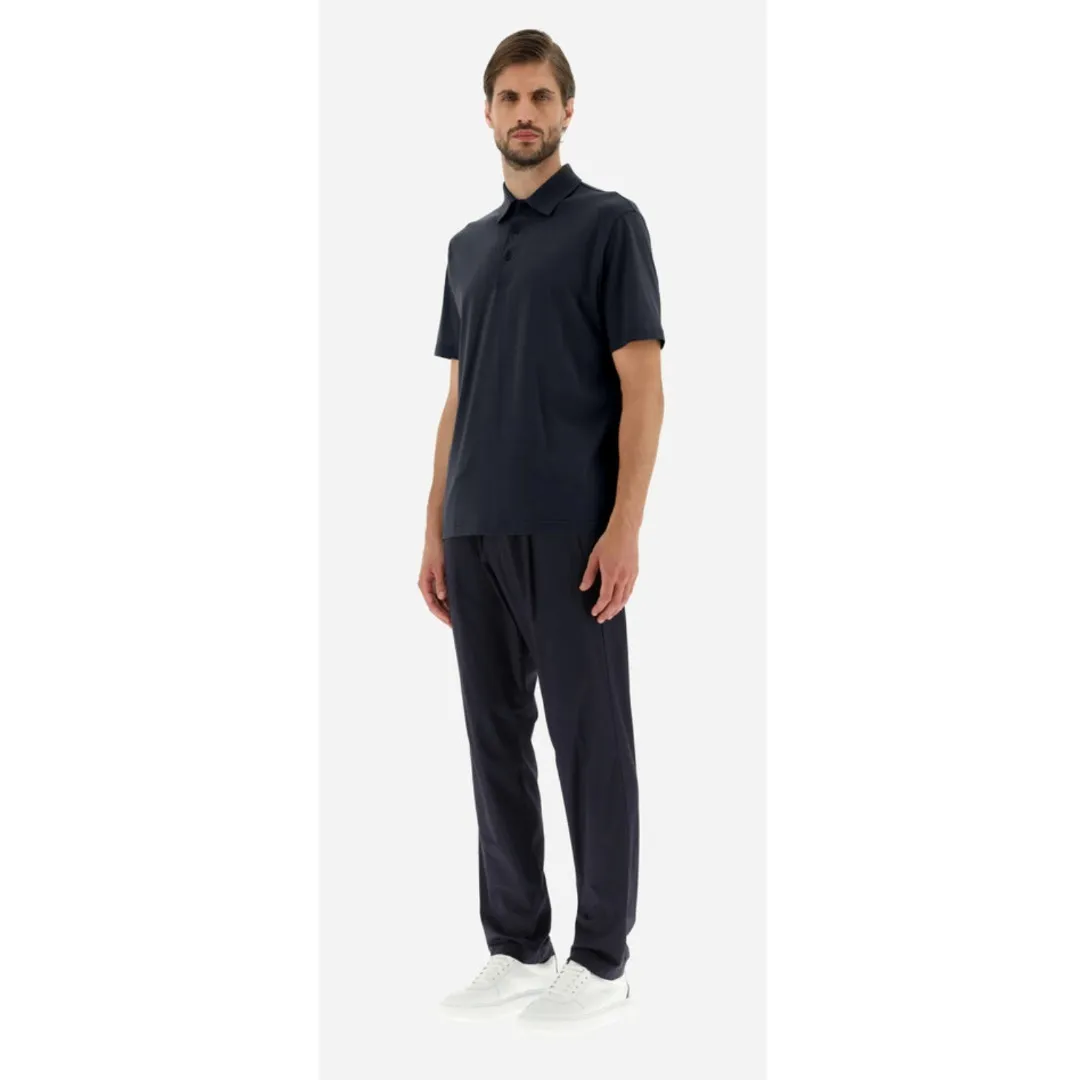 HERNO  |Plain Cotton Short Sleeves Polos