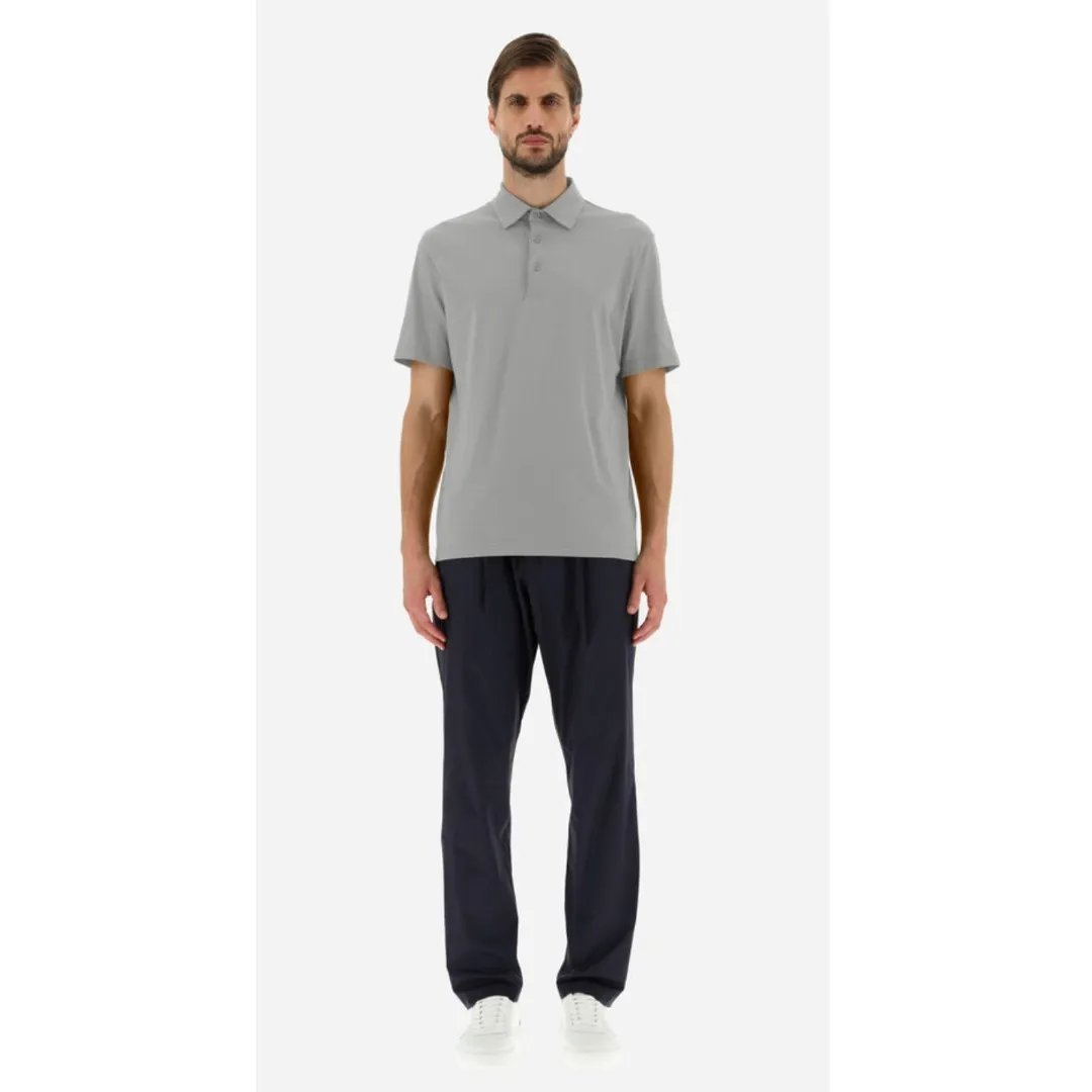 HERNO  |Plain Cotton Short Sleeves Polos