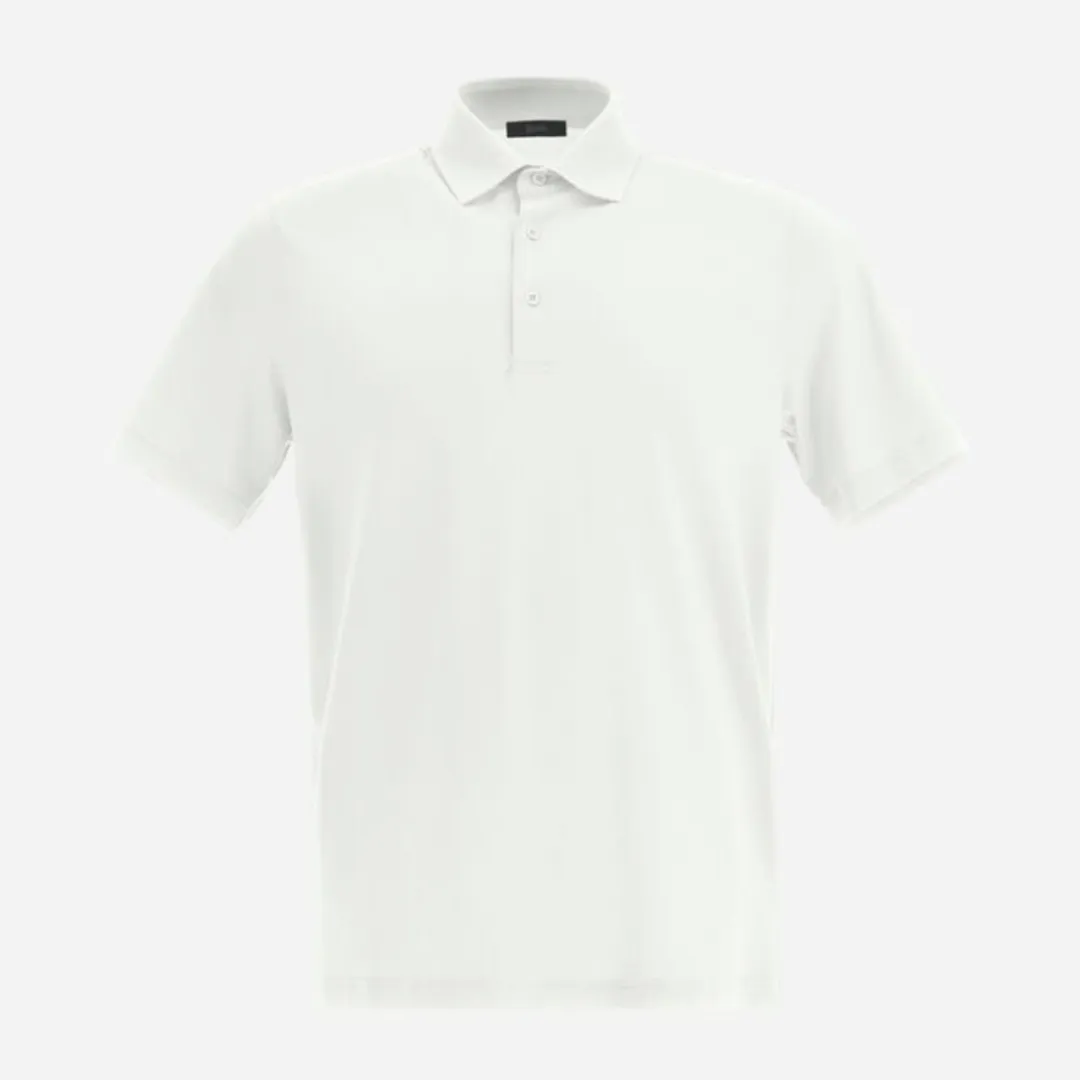 HERNO  |Plain Cotton Short Sleeves Polos