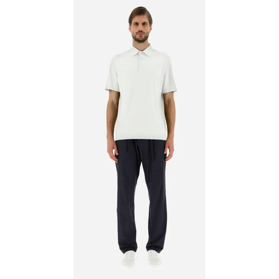 HERNO  |Plain Cotton Short Sleeves Polos