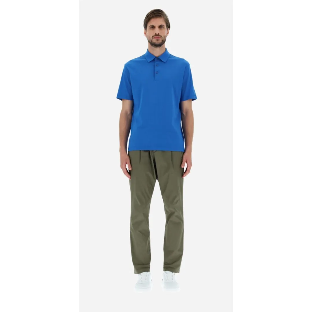 HERNO  |Plain Cotton Short Sleeves Polos