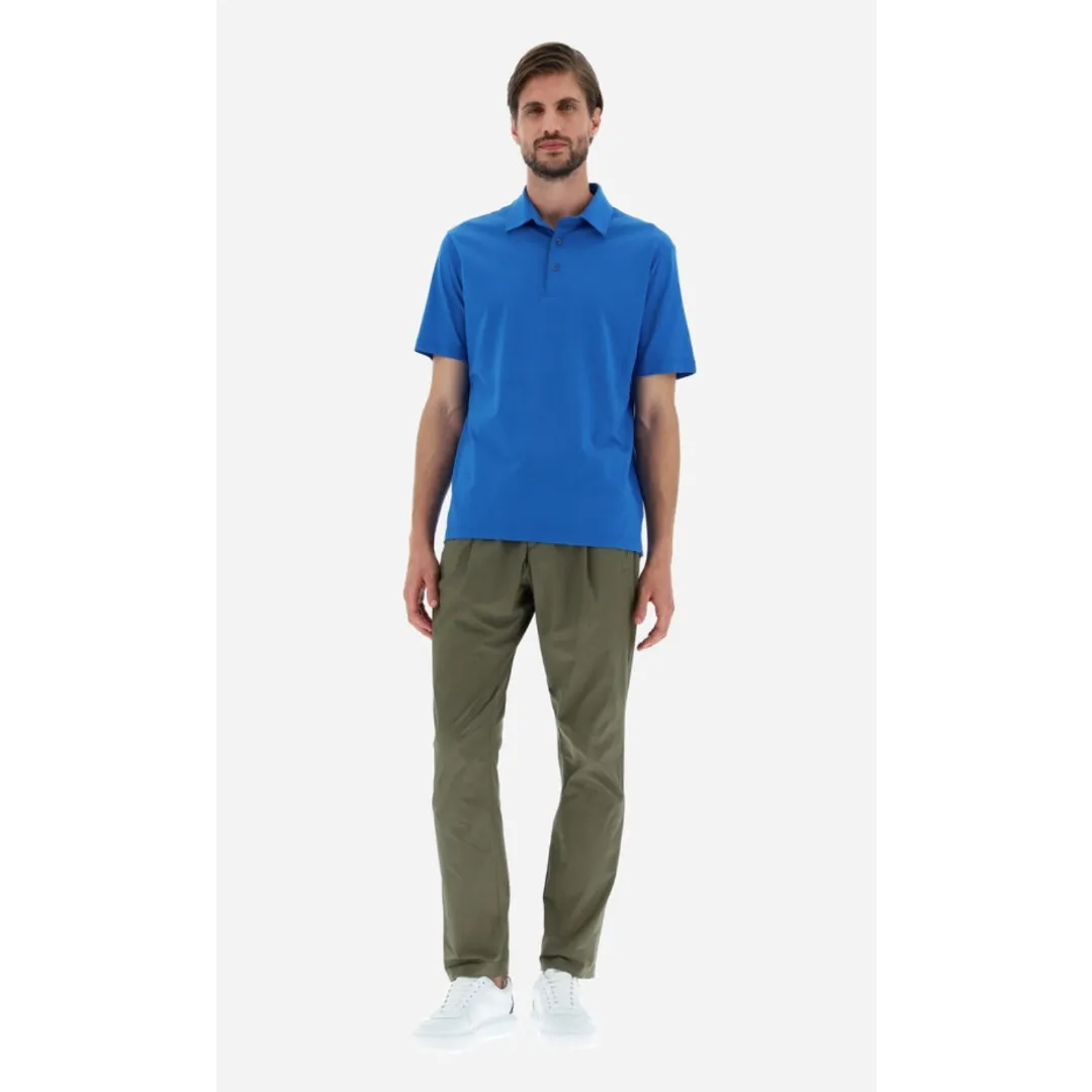 HERNO  |Plain Cotton Short Sleeves Polos