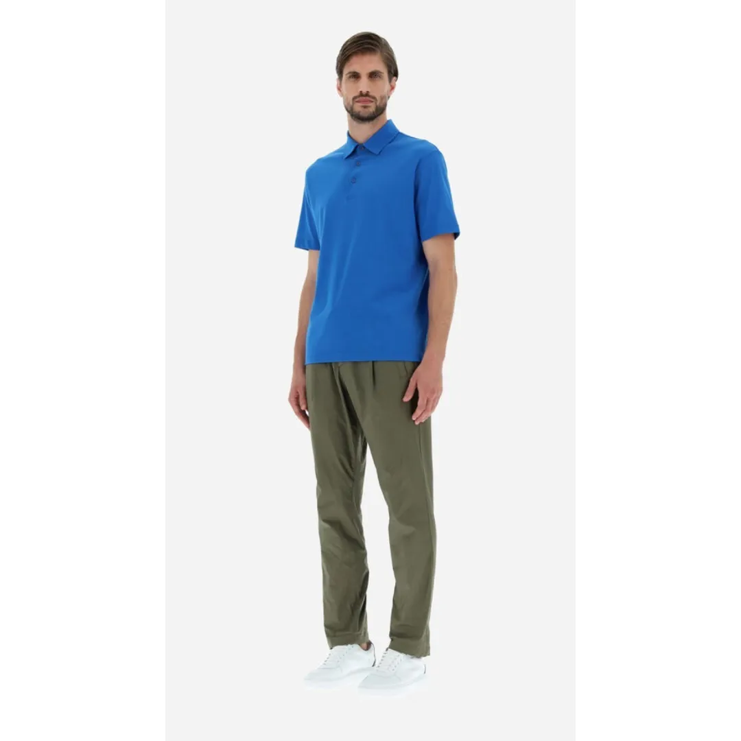 HERNO  |Plain Cotton Short Sleeves Polos