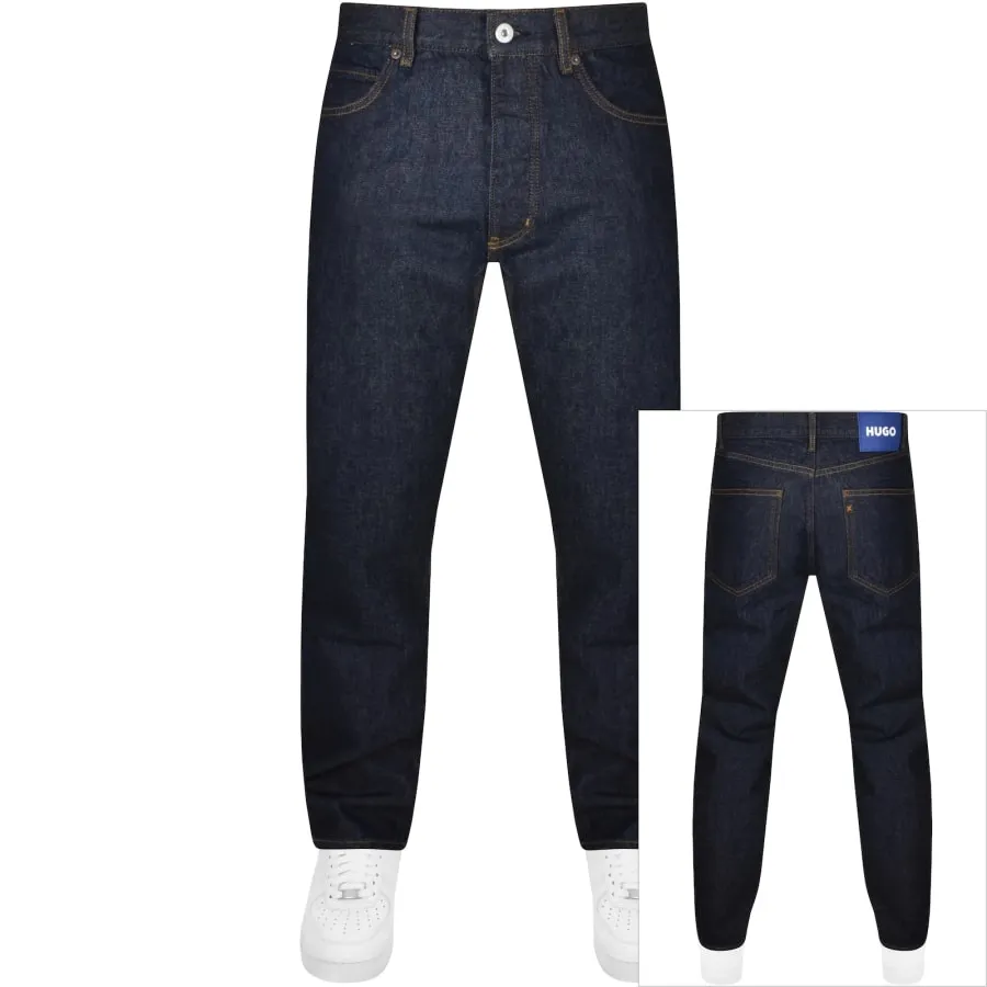 HUGO Blue Straight Fit Jonah Dark Wash Jeans