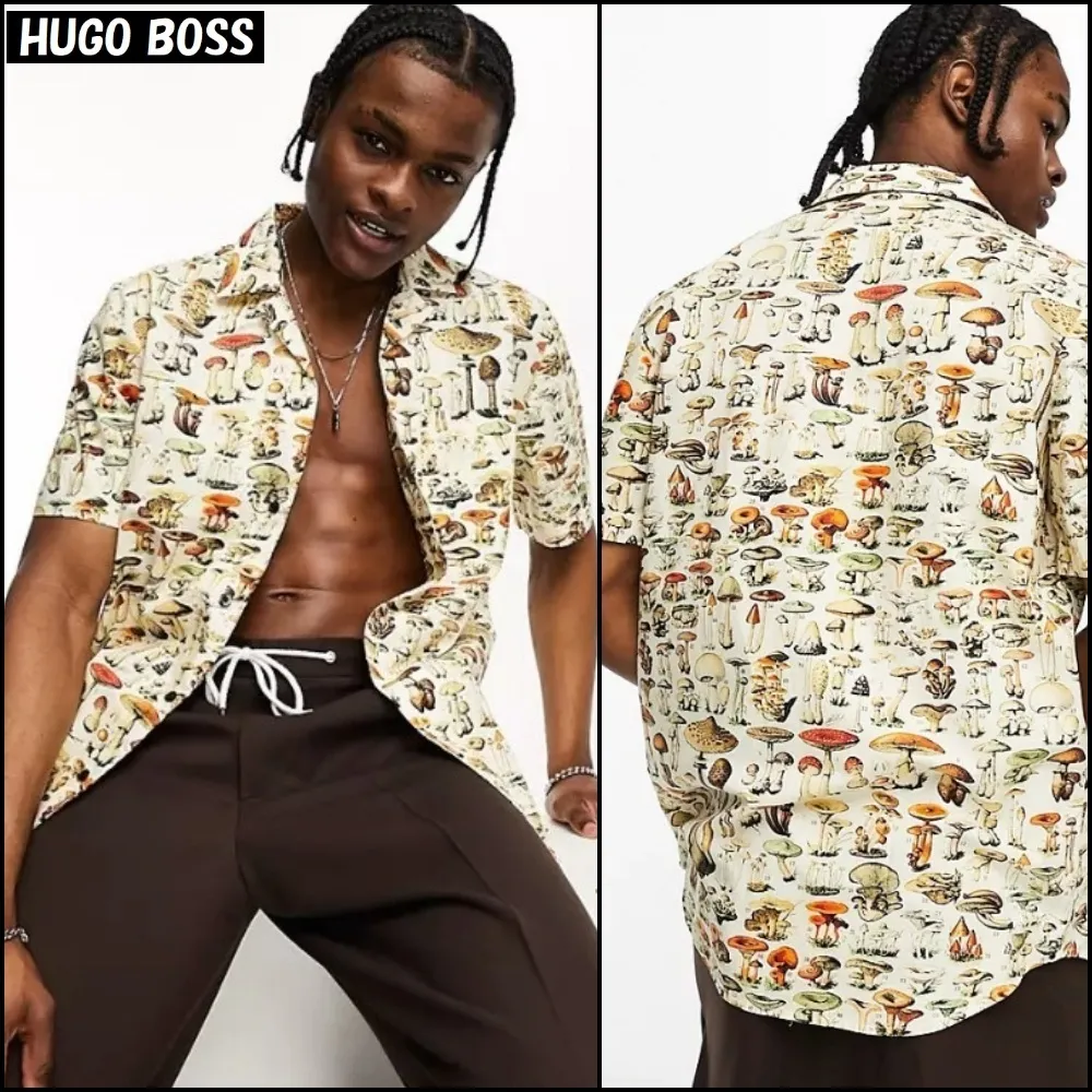 Hugo Boss  |Cotton Short Sleeves Shirts