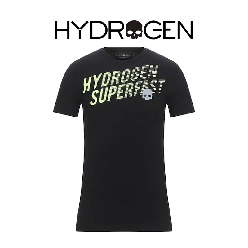 Hydrogen  |Crew Neck Street Style Plain Cotton Short Sleeves Logo