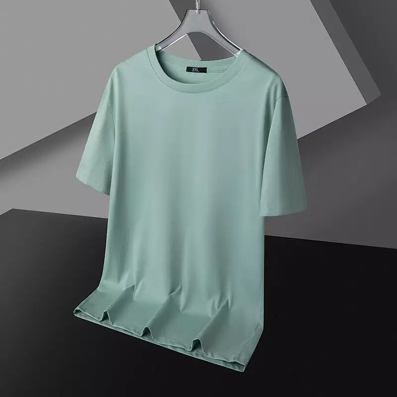 Ice silk cotton short-sleeved T-shirt for men