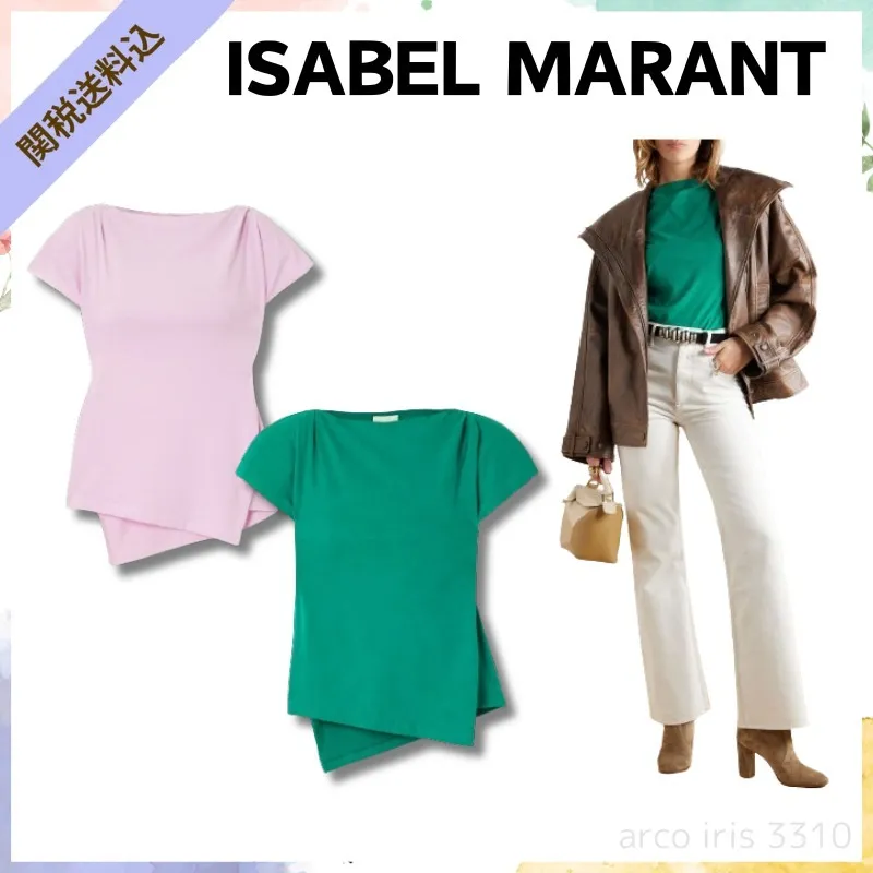 Isabel Marant  |Sleeveless Plain Cotton Short Sleeves Asymmetry