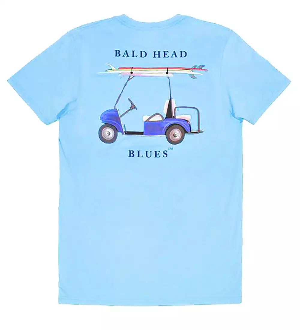 Island Tee - Short Sleeve Golf Cart - Blue