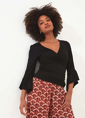 Joe Browns Marcie Wrap Jersey Top | Kaleidoscope