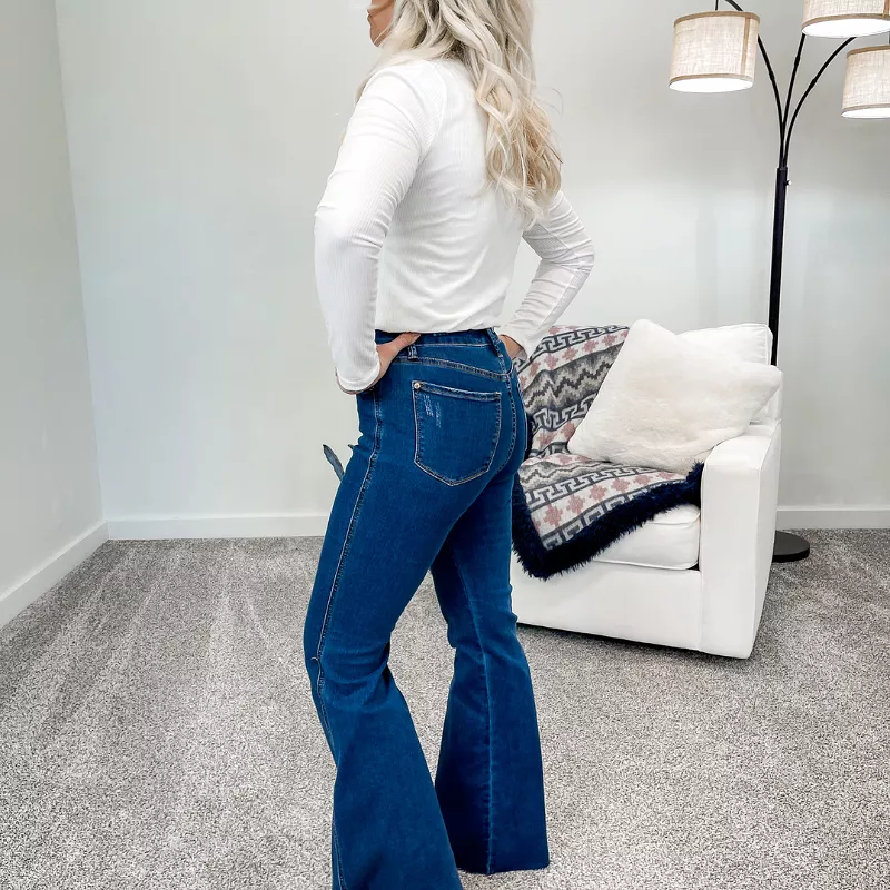 Judy Blue Cooling Denim Control Top Flare Jeans