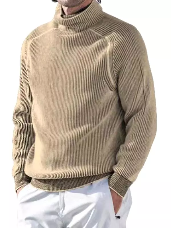 Knitted Men Turtleneck Sweater