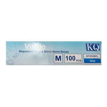 KQ KQ - Vitrile Disposable Vinyl & Nitrile Blend Gloves -blue (M) M -47%