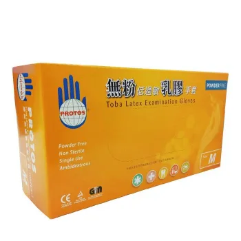 KQ Protos - Latex Examination Gloves -white (M) M -52%