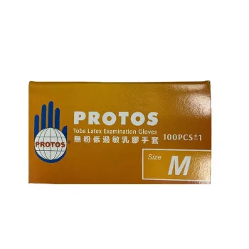 KQ Protos - Latex Examination Gloves -white (M) M -52%