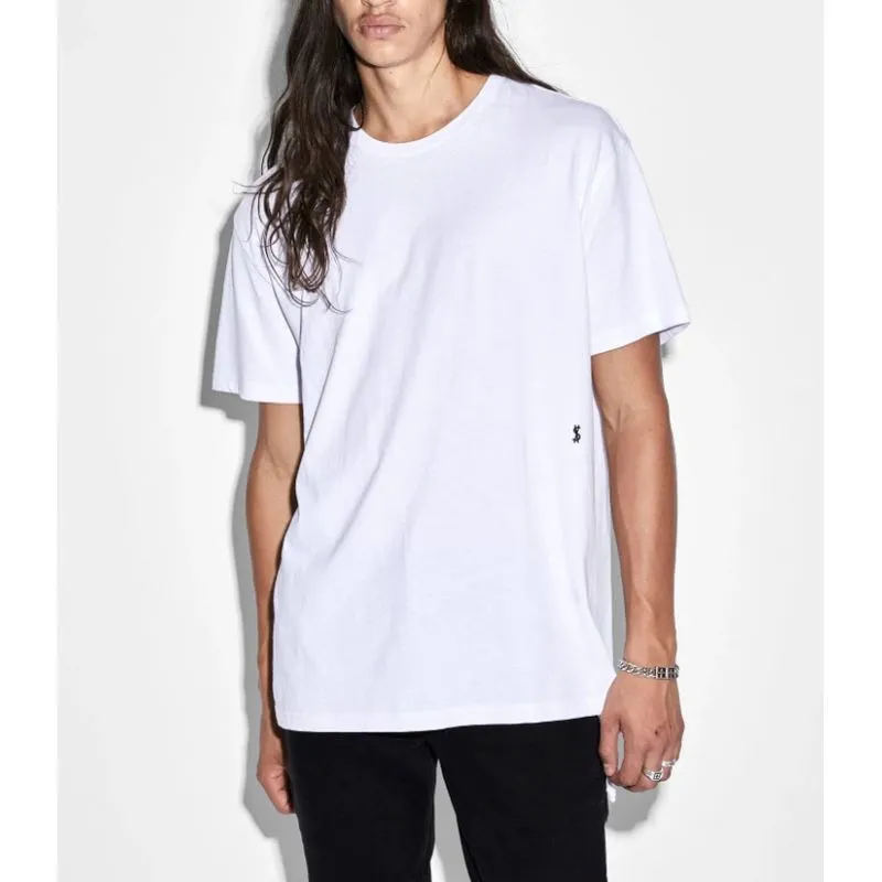 KSUBI  |Crew Neck Street Style Bi-color Cotton Short Sleeves