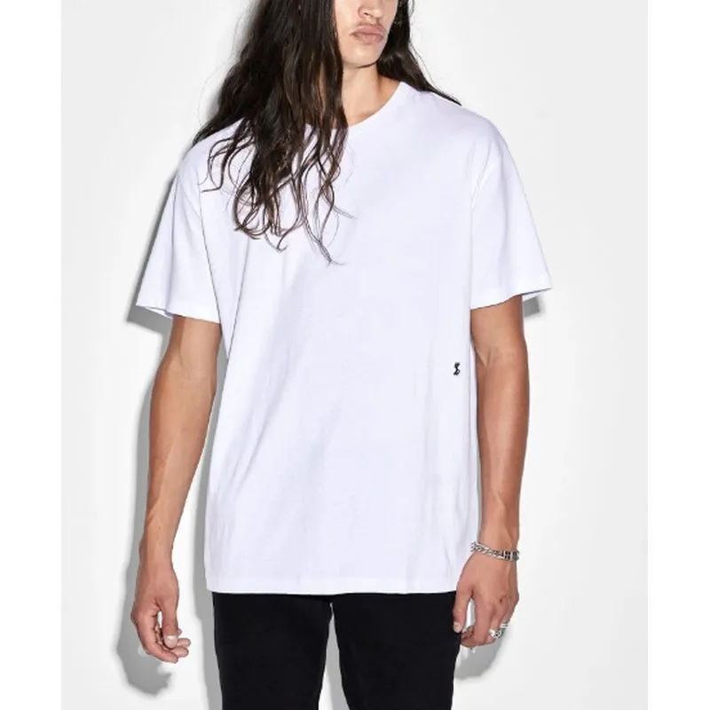 KSUBI  |Crew Neck Street Style Bi-color Cotton Short Sleeves