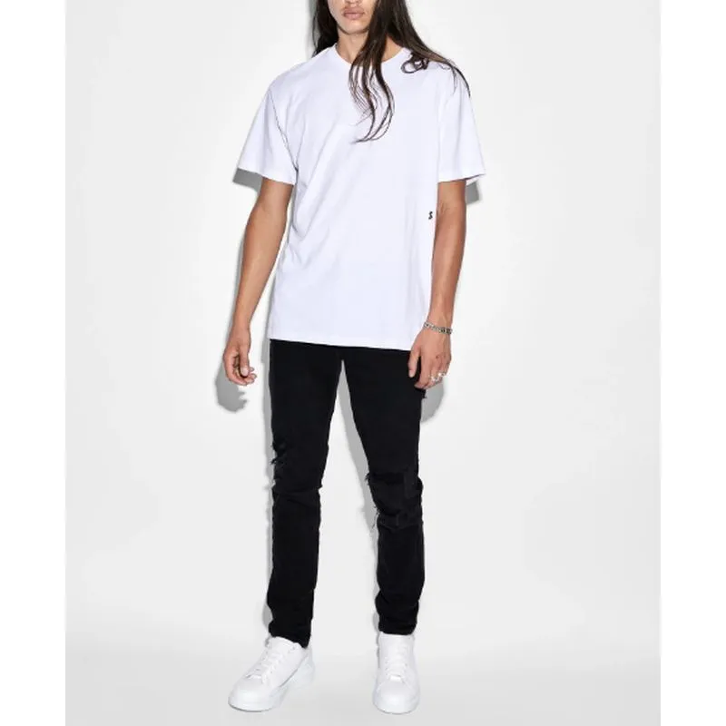 KSUBI  |Crew Neck Street Style Bi-color Cotton Short Sleeves