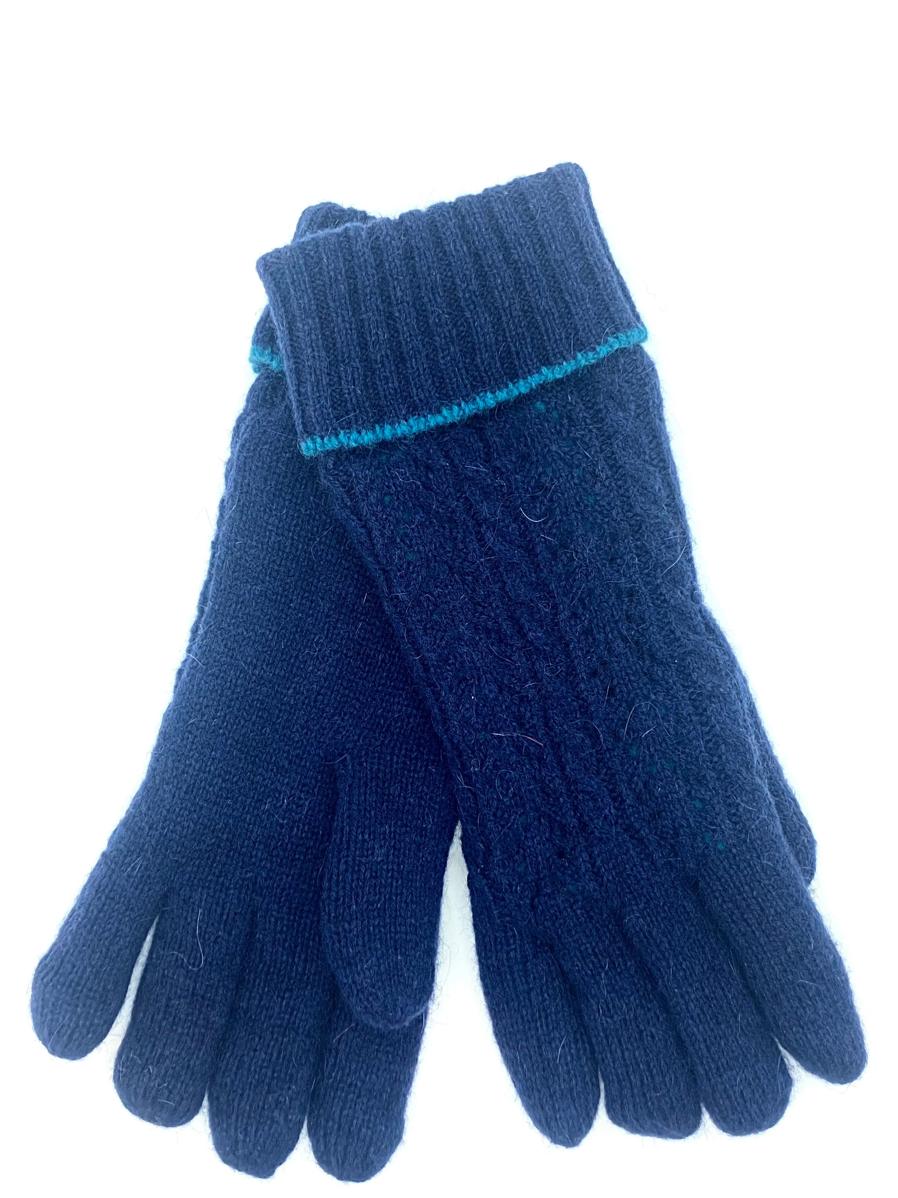 Lauer gloves, angora-blend fleece-lined